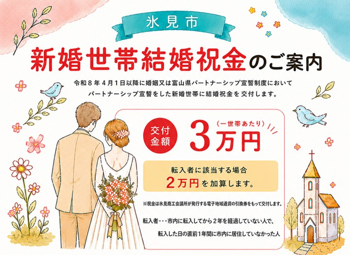 新婚世帯結婚祝金