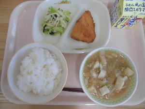 10月25日火曜日給食写真